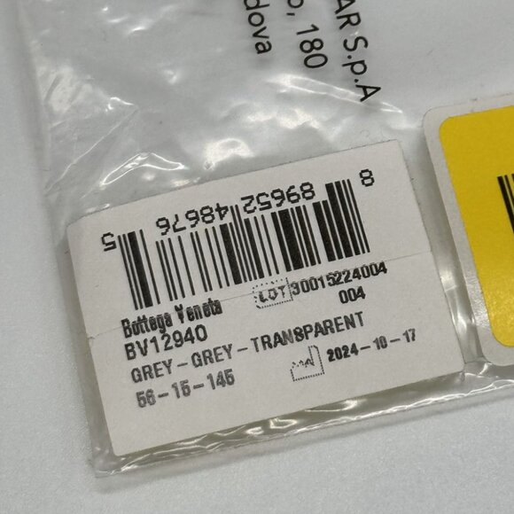 NEW BV1294O 004 BOTTEGA VENETA GREY UNISEX BOTTEGA VENETA EYEGLASSES - Picture 9 of 9